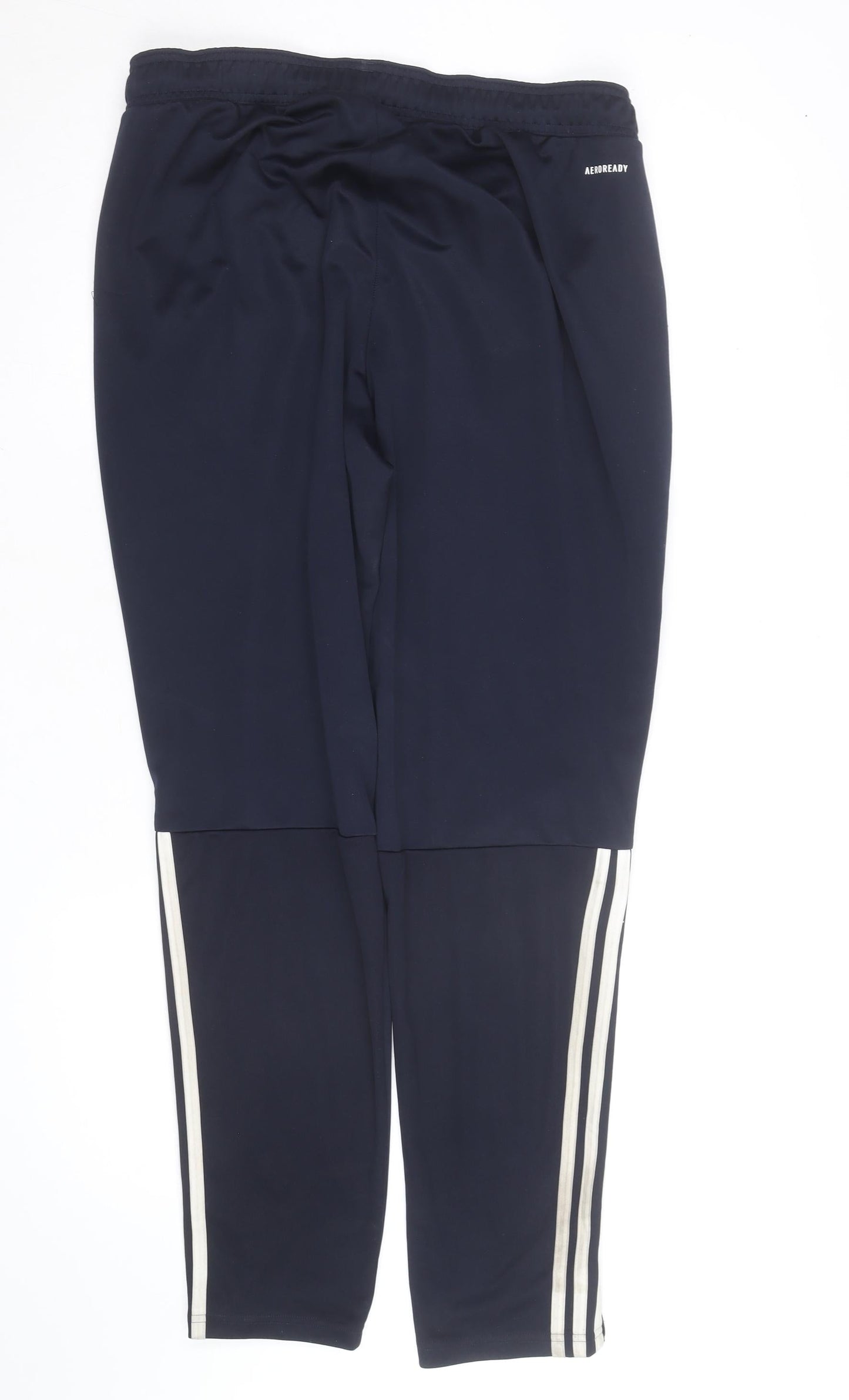 Adidas Men's Blue Track Pants L Tapered Fit AEROREADY Activewear