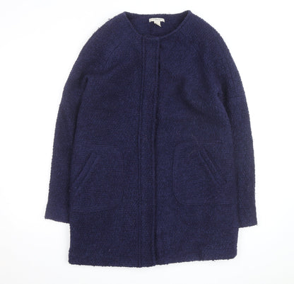 Sfera Women's Blue Wool Blend Mid-Length Coatigan Size S