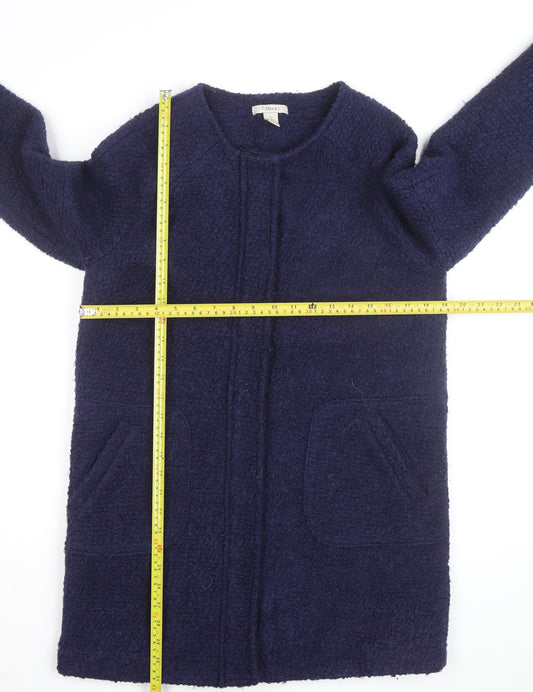 Sfera Women's Blue Wool Blend Mid-Length Coatigan Size S