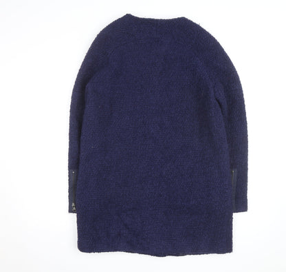 Sfera Women's Blue Wool Blend Mid-Length Coatigan Size S