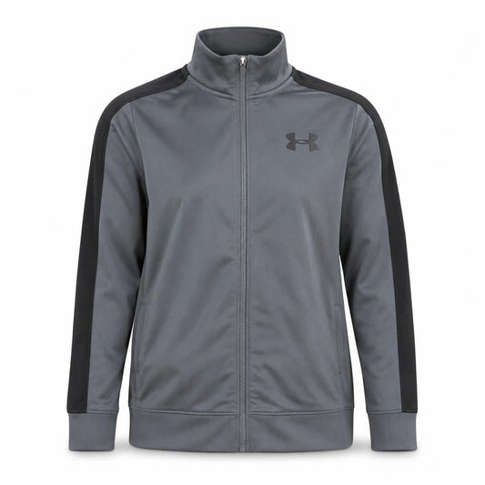 Under Armour Girls Grey Medium Full Zip Track Jacket Teen Sportswear