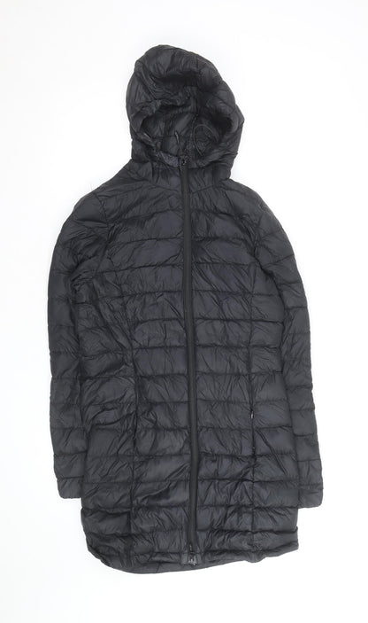 McKINLEY Women's Black Long Puffer Jacket Size 16 Hooded Lined