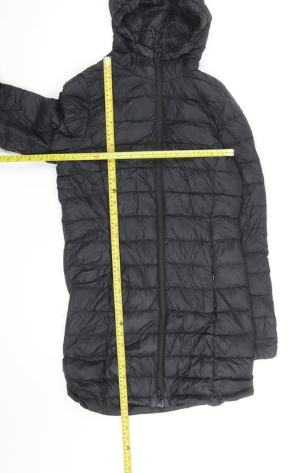 McKINLEY Women's Black Long Puffer Jacket Size 16 Hooded Lined