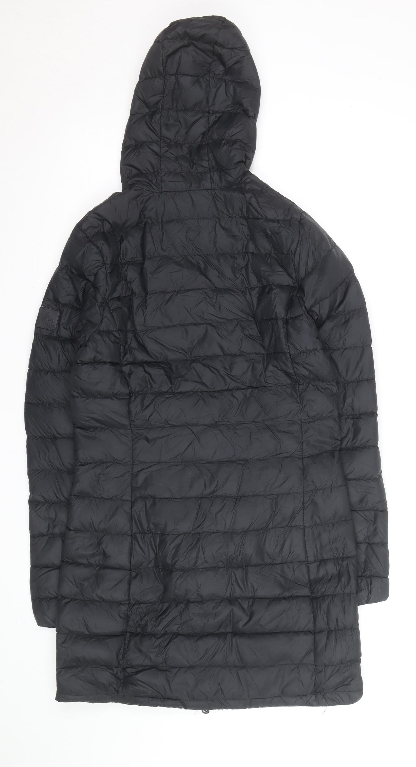 McKINLEY Women's Black Long Puffer Jacket Size 16 Hooded Lined