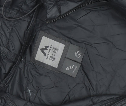McKINLEY Women's Black Long Puffer Jacket Size 16 Hooded Lined