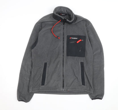 Berghaus Men's Grey Small Full Zip Fleece Windproof Jacket