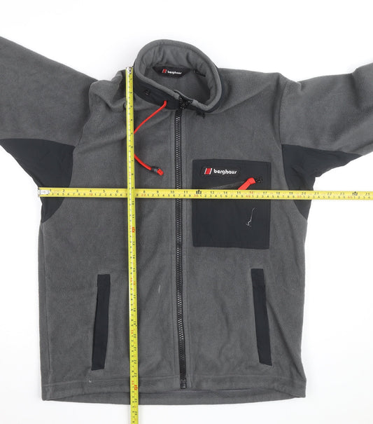 Berghaus Men's Grey Small Full Zip Fleece Windproof Jacket