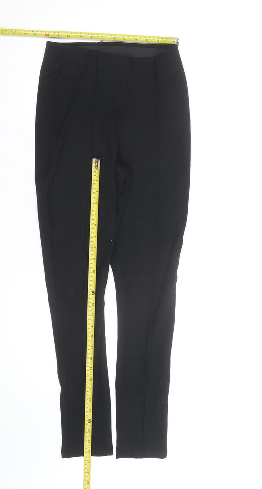 Dunnes Stores Womens Black Slim Leg Stretch Jersey Trousers S