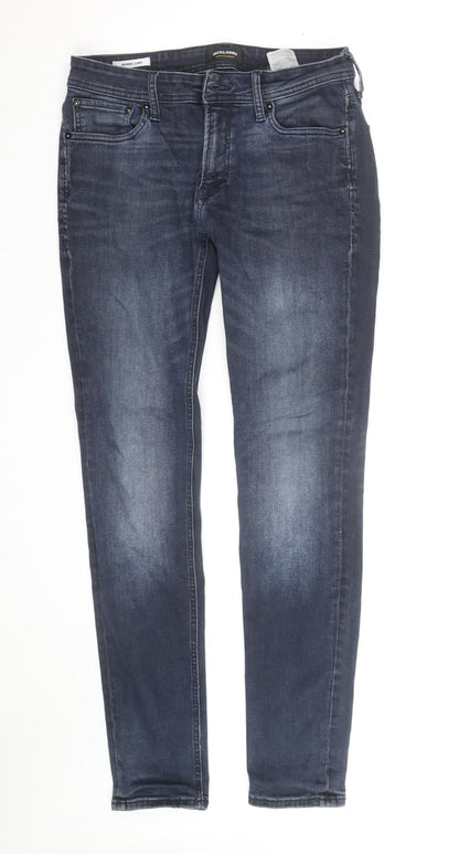 Jack & Jones Men's Blue Skinny Slim Fit Denim Jeans Size 32x32
