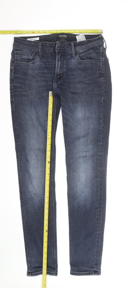 Jack & Jones Men's Blue Skinny Slim Fit Denim Jeans Size 32x32