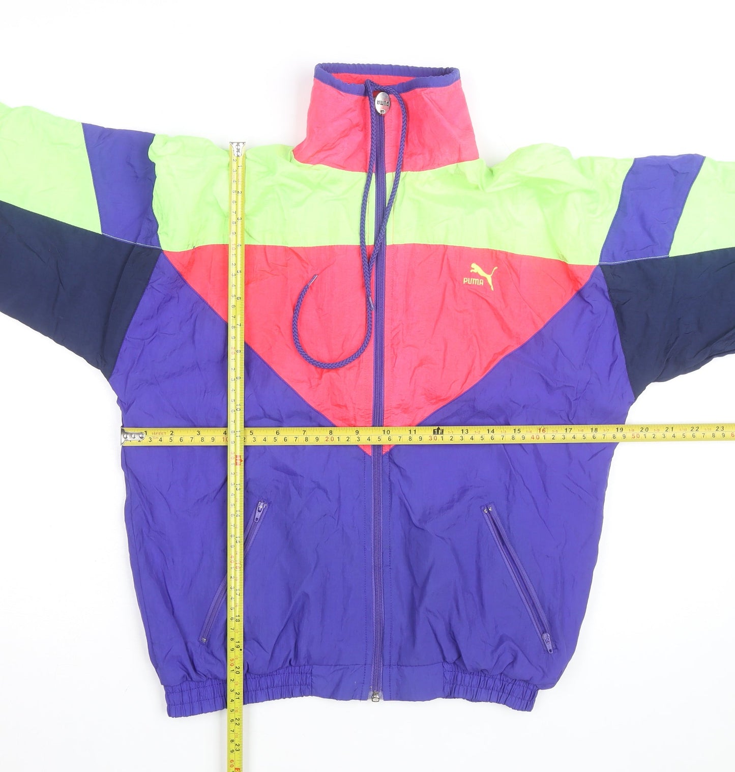 Puma Womens Multicoloured 80s Retro Windbreaker Jacket Size 12