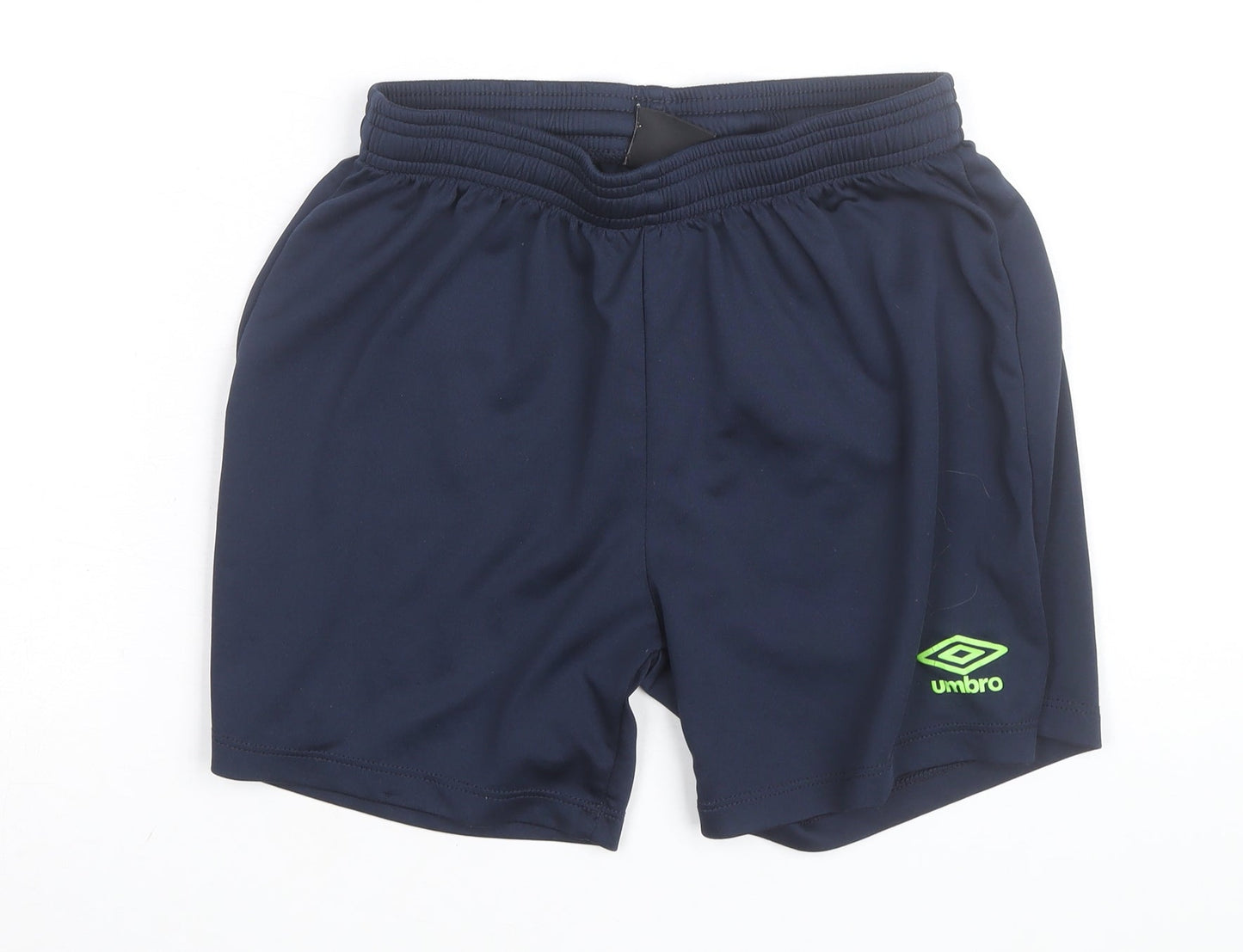 Umbro Boys Navy Blue YM 146 Athletic Shorts Polyester Elastic Waist
