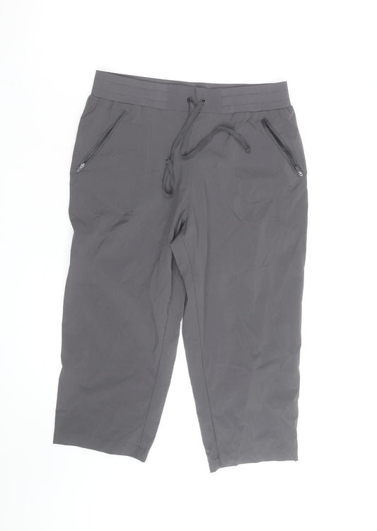 Mountain Warehouse Women Grey Size 12 Capri Hiking Trousers