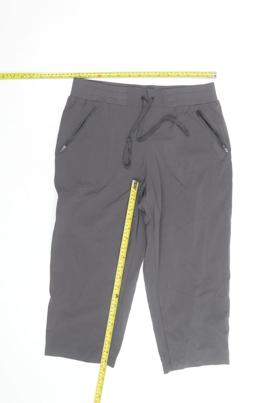 Mountain Warehouse Women Grey Size 12 Capri Hiking Trousers