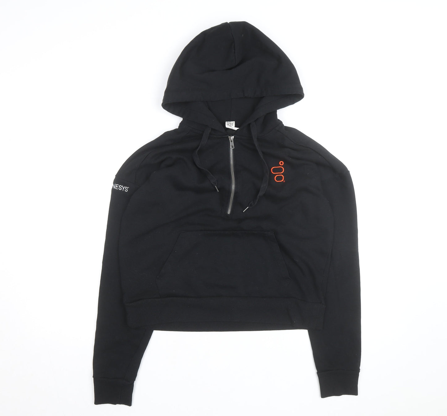District Women's Black 1/4 Zip Hoodie Medium Fleece Pullover