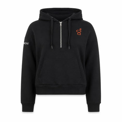 District Women's Black 1/4 Zip Hoodie Medium Fleece Pullover