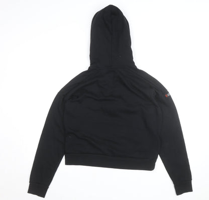 District Women's Black 1/4 Zip Hoodie Medium Fleece Pullover