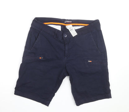 Tribord Mens Blue Chino Shorts L Regular Fit Casual Lightweight