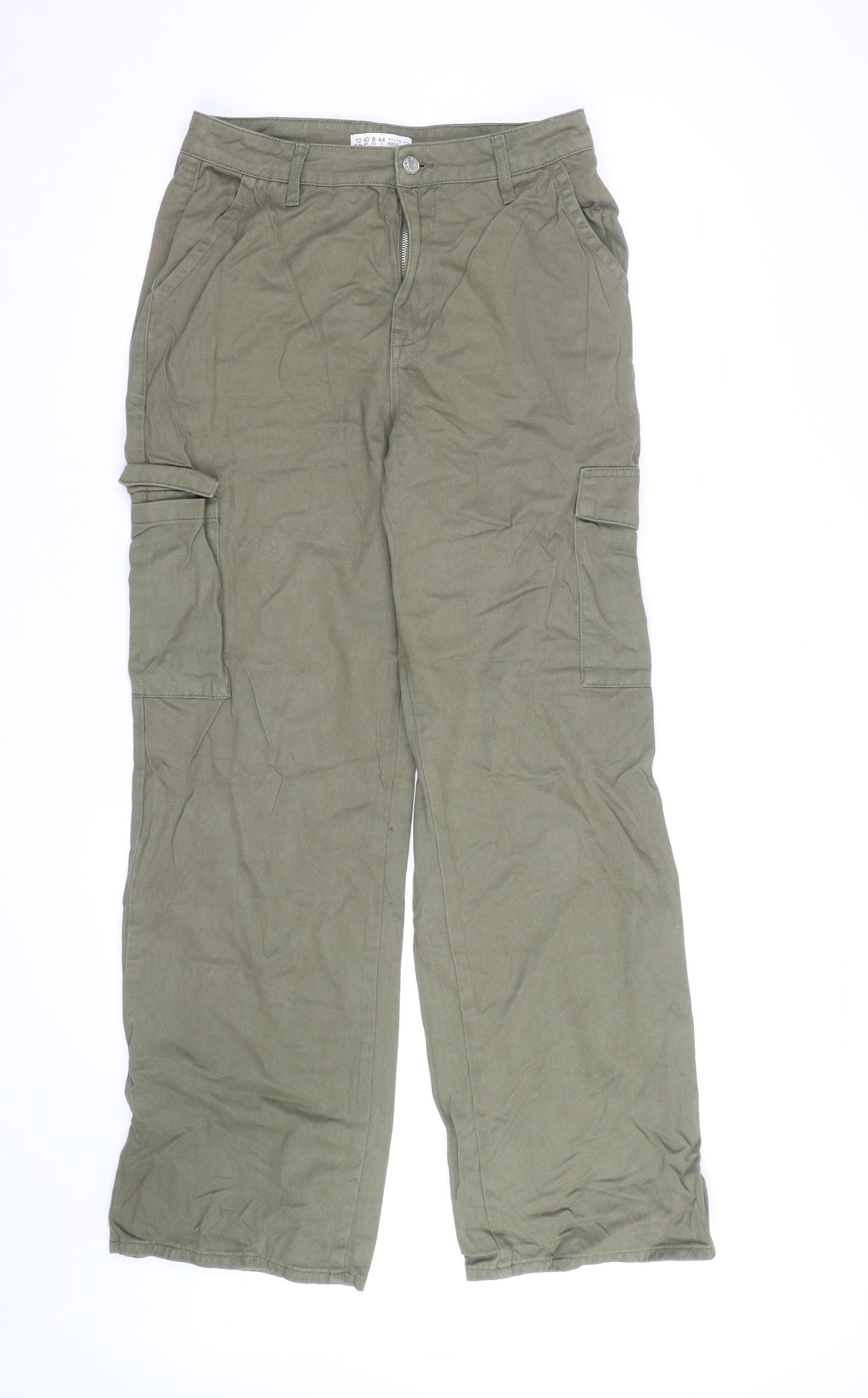 Denim Co Unisex Green Cargo Trousers Size 12 Regular Fit