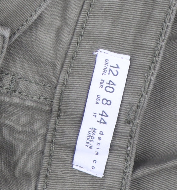 Denim Co Unisex Green Cargo Trousers Size 12 Regular Fit
