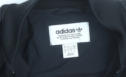 Adidas Men’s Black Small Track Jacket Full Zip Polyester Sportswear