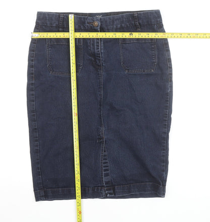 Next Women’s Blue Denim Knee Length Pencil Skirt Size 12