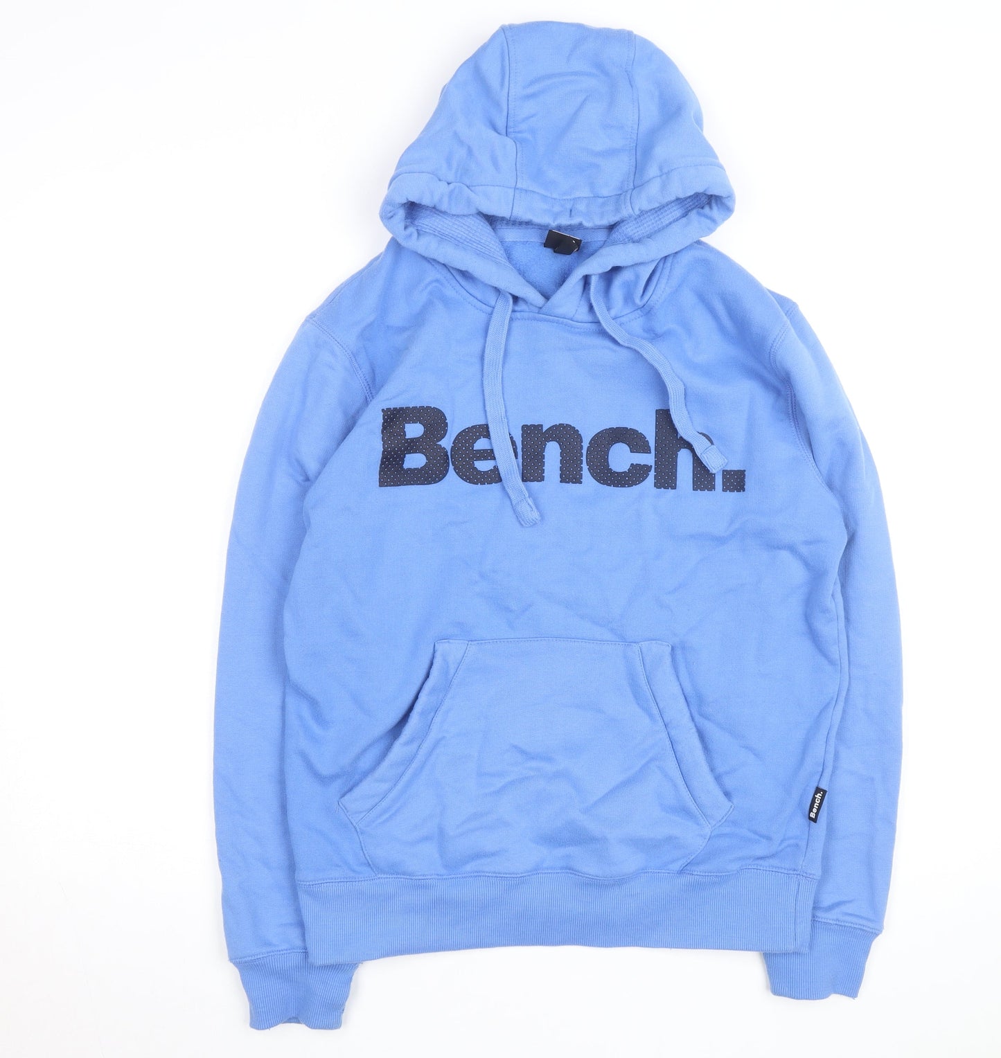 Bench Men's Blue Pullover Hoodie Small Logo Fleece Sweatshirt