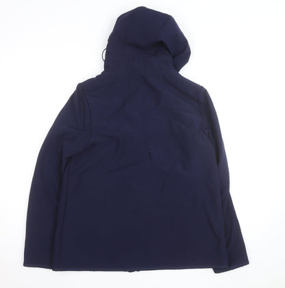 Dash Thermal Comfort Blue Soft Shell Hooded Jacket Unisex Size 14