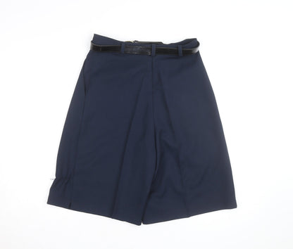 Sophie Women’s Navy Blue Size 12 Bermuda Pleated Shorts with Belt