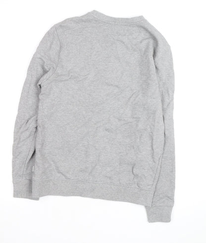 Casual Friday Men's Grey Graphic Crew Neck Sweatshirt Size S