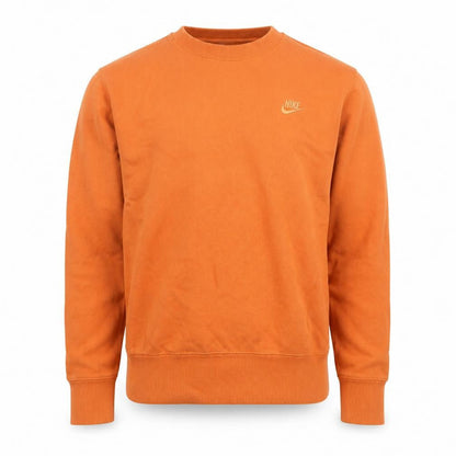 Nike Men's Orange Small Crew Neck Pullover Sweatshirt