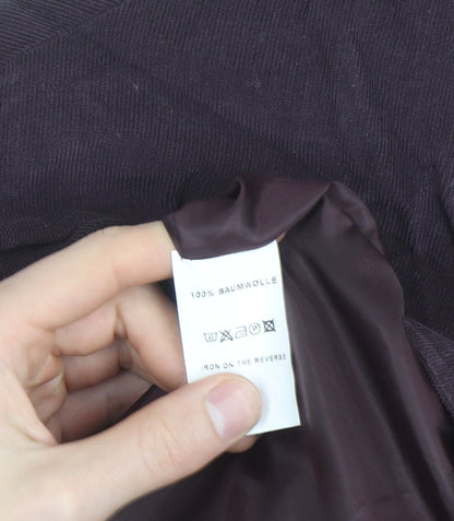Olsen Womens Brown Corduroy Flared Midi Skirt Size 12