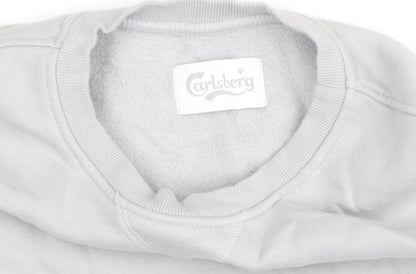 Carlsberg Unisex Grey Pullover Sweatshirt L Beer Logo Fleece