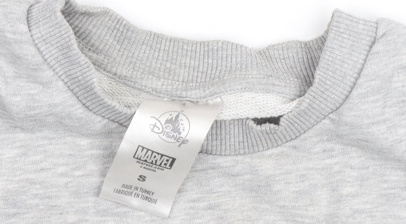 Marvel Men’s Grey Crew Neck Pullover Sweatshirt Size S