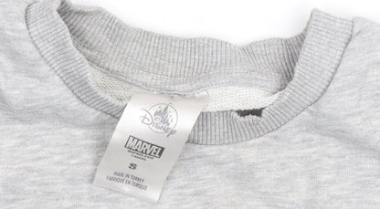 Marvel Men’s Grey Crew Neck Pullover Sweatshirt Size S