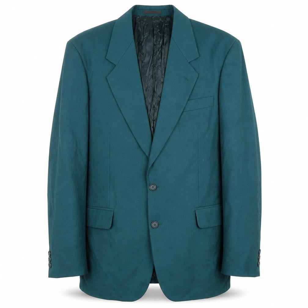 John Swan Men's Green Wool Blend Classic 42 Blazer Jacket