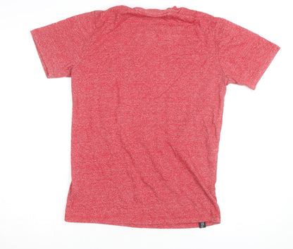 Diesel Men's Red Crew Neck Short Sleeve Cotton Blend T-Shirt Size S