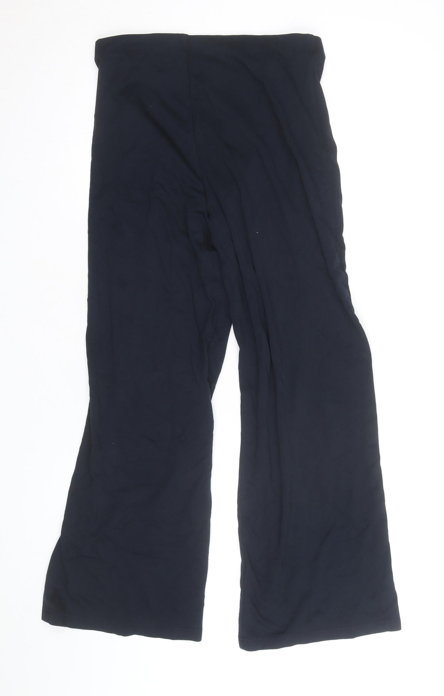 Marks and Spencer Women's Black Wide-Leg Jersey Trousers Size 12