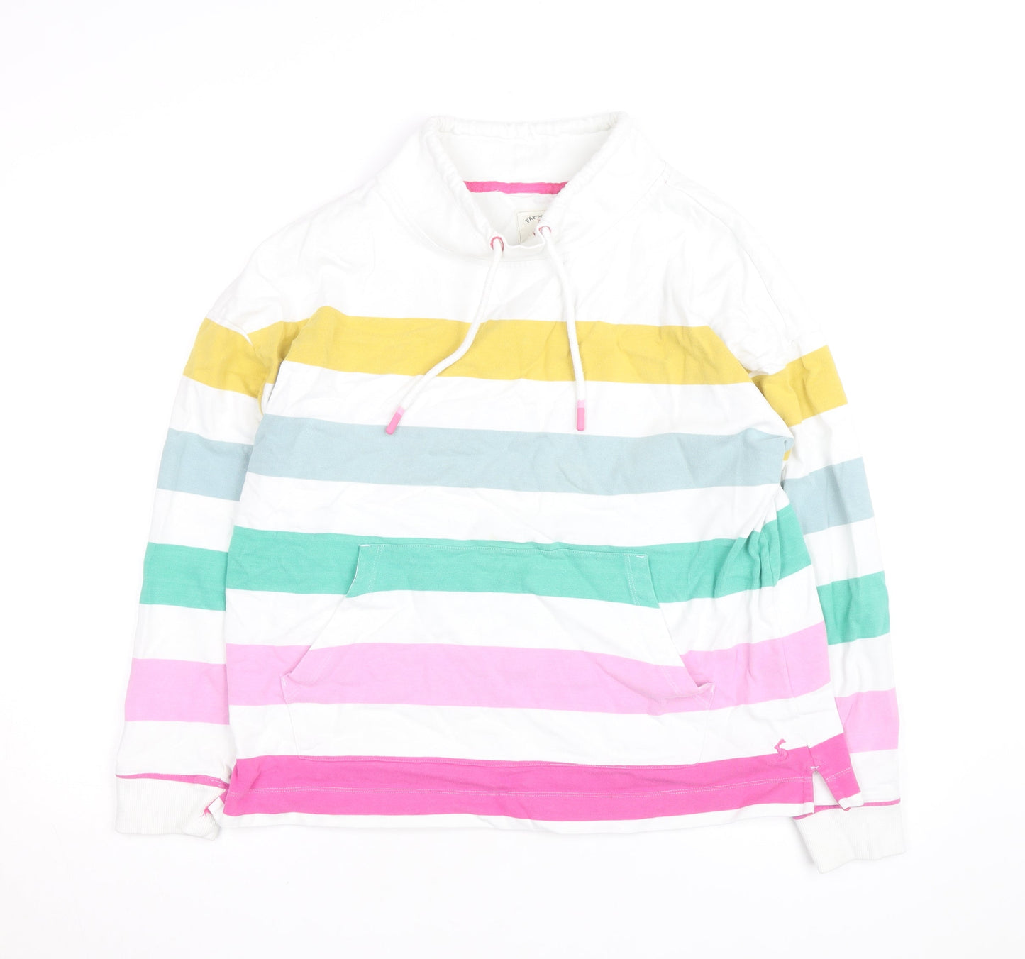 Joules Women’s Multicoloured Striped Long Sleeve Cotton Tunic Top UK 14