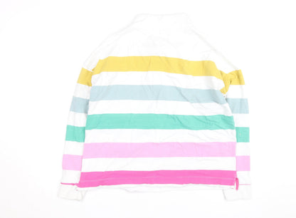 Joules Women’s Multicoloured Striped Long Sleeve Cotton Tunic Top UK 14