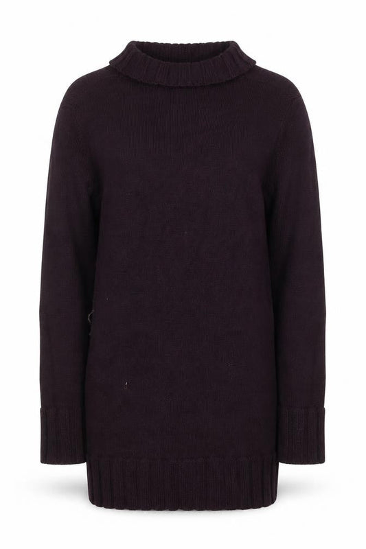 Olsen Women Purple Wool Blend Long Sleeve Cardigan Size M