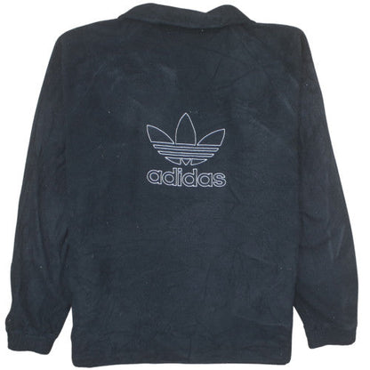 Adidas Mens Black L Fleece 1/2 Zip Pullover Sweatshirt