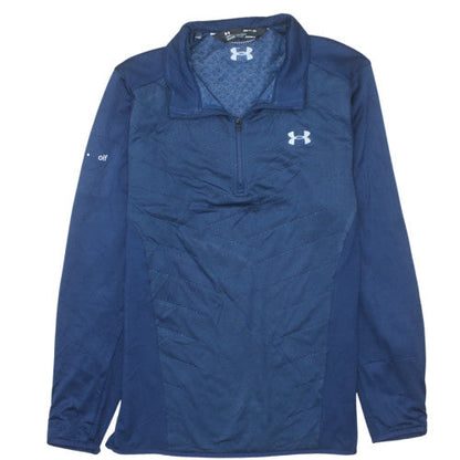 Under Armour Mens Blue 1/4 Zip Pullover Sweatshirt Size S