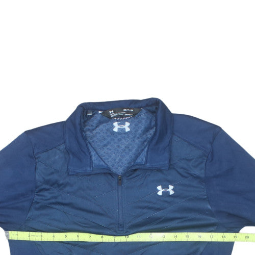 Under Armour Mens Blue 1/4 Zip Pullover Sweatshirt Size S