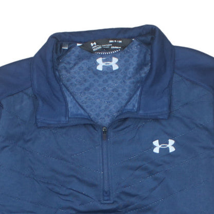 Under Armour Mens Blue 1/4 Zip Pullover Sweatshirt Size S