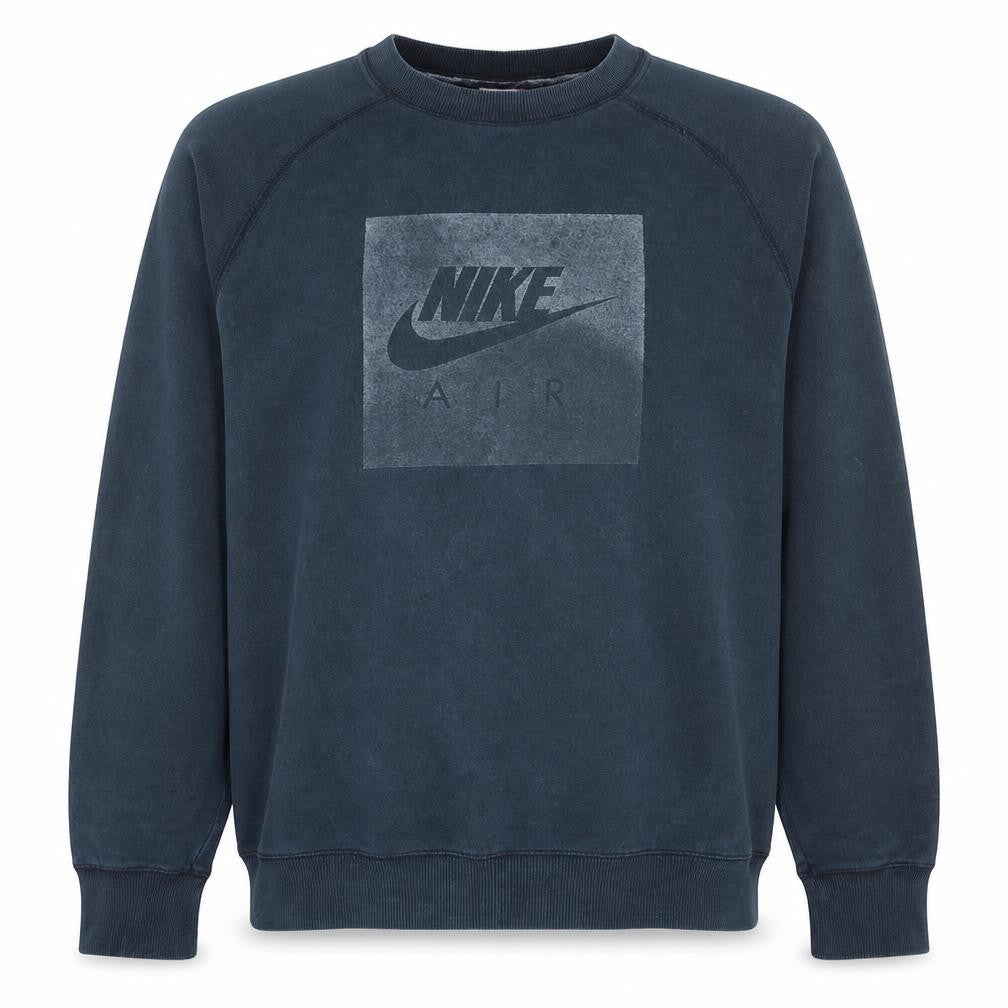 Nike Men Blue Air Logo Pullover Sweatshirt Size M