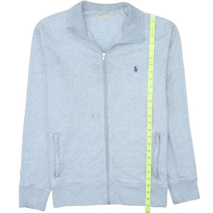Ralph Lauren Men’s Grey Full Zip Cotton Jumper L Classic Knit