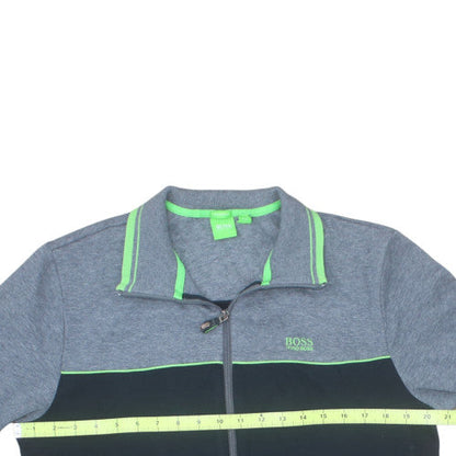 Hugo Boss Mens Grey Full Zip Sweatshirt Jacket Size M Regular Fit