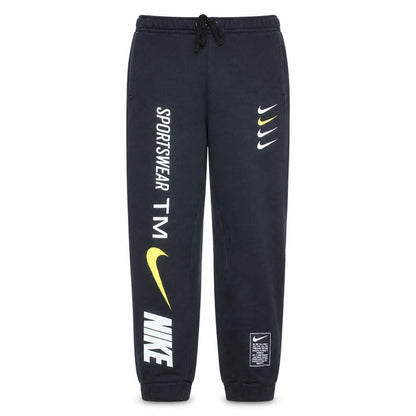 Nike Men's Black Jogger Sweatpants S Regular Fit Fleece Logo