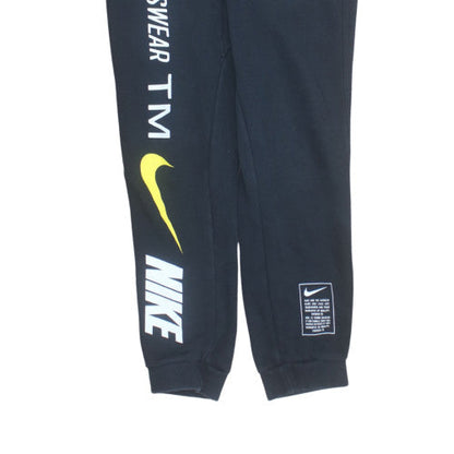 Nike Men's Black Jogger Sweatpants S Regular Fit Fleece Logo